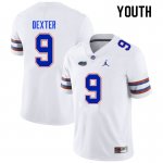 Youth Florida Gators #9 Gervon Dexter NCAA Nike White Authentic Stitched College Football Jersey PBH5762PK